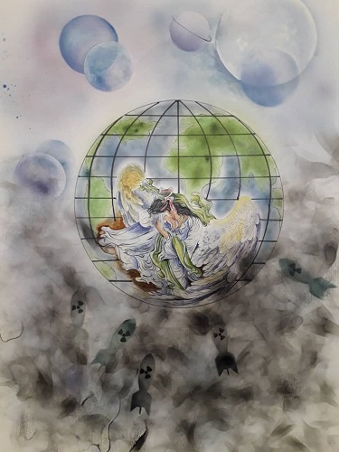 درخشش هنرمند ایرانی در اجلاس سازمان منع تسحیلات شیمیایی/ تاثیر نقاشی «سردشت» بر مدیرکل OPCW