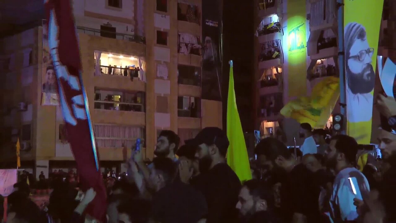 Photos: Mass gathering of Lebanese people at site of Sayyed Hassan Nasrallah’s martyrdom