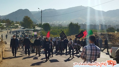 گزارش تصویری/ برگزاری مراسم پیاده‌روی‌ «از حرم تا حرم» در خرم‌آباد