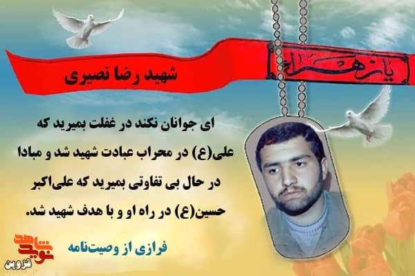 ای جوانان نکند در غفلت بمیرید که علی(ع) در محراب عبادت شهید شد