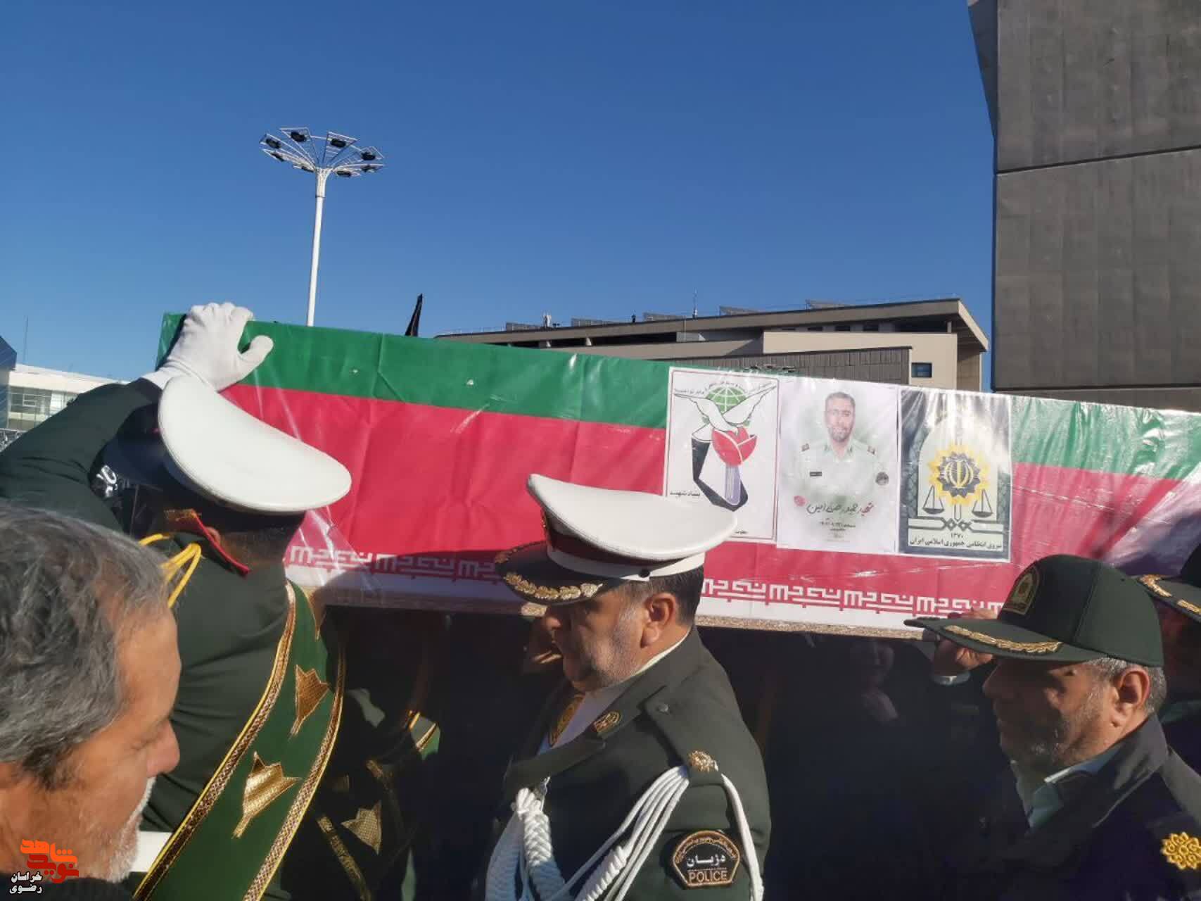 ۲ شهید حادثه تروریستی راسک با شهدای گمنام در مشهد تشییع شدند