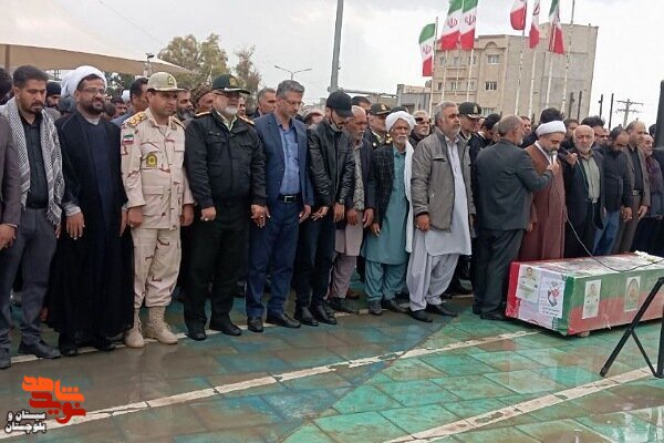 تشییع پیکر مطهر شهید«محمدرضا سندی» در زاهدان