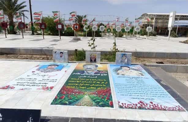 تعویض و نصب سنگ لوح قبور مطهر شهدا در شهرستان زابل
