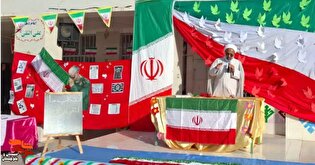 دانش‌آموزان شاهد ایرانشهر، پرچم ایثار و انقلاب...