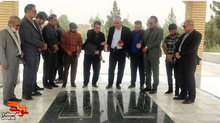 تجلیل از مقام شهید ورزشکار «منصور آزره» در شهرستان نیمروز