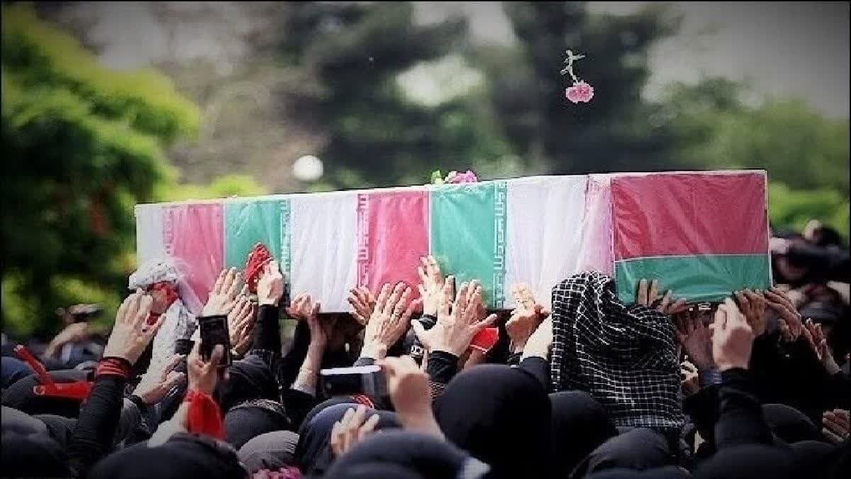 مراسم تشییع پیکر مطهر شهدای حادثه تروریستی دادگستری زاهدان