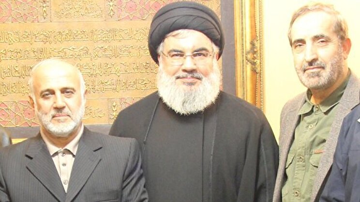 تصویر منتشر نشده از شهیدان شادمانی و رشید در کنار سید حسن نصرالله