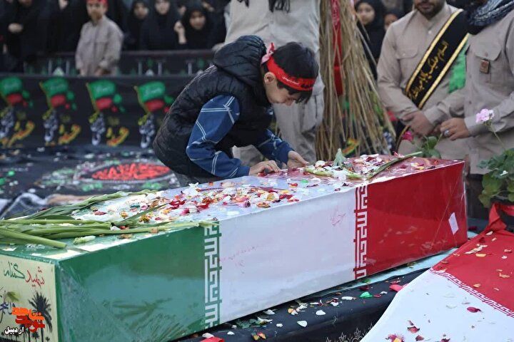 آیین تشییع و تدفین پیکر شهید گمنام در اردبیل برگزار شد+ تصاویر