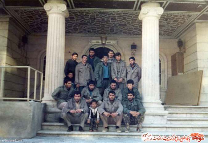 از چپ: ایستاده: ... - محمد لقاء - سیدعلی چاوشی - سید رضا شوکتی فرد - نشسته: تقی مرادی - ...-...- علی نادی - ابوالحسن کارگر - شهید مهدی ناصری - موسی مطهری - شهید ابوالقاسم کارگر
