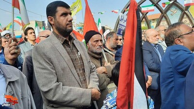 اجتماع ضد صهیونیستی سمنانی‌ها برای حمایت از مردم مظلوم غزه- بیست و هفتم آبان ۱۴۰۲ معراج شهدا
